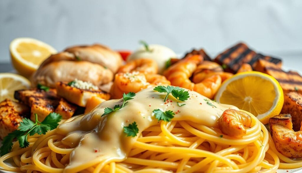 Lemon Butter Garlic Pasta Sauce Protein Pairings