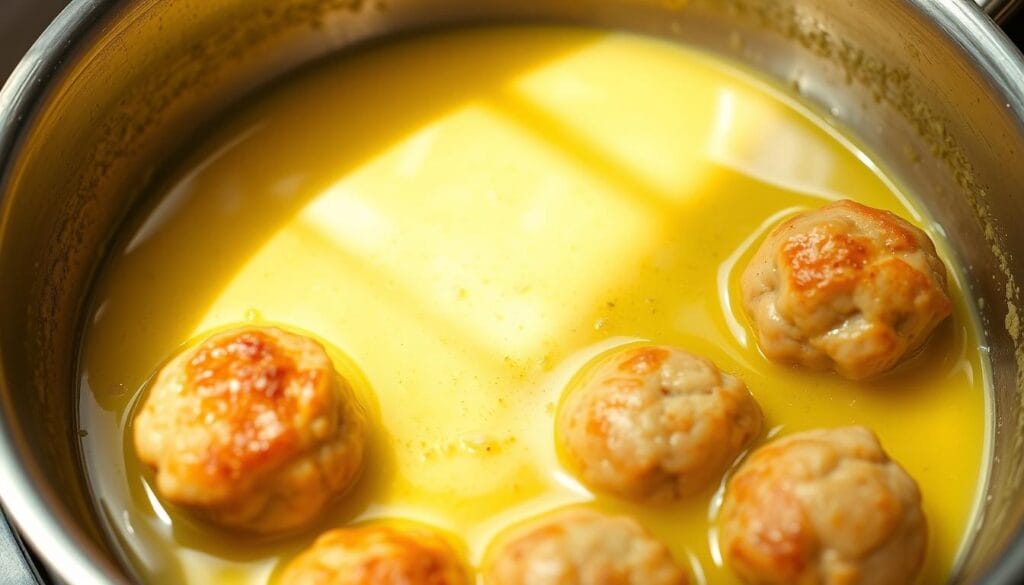 Lemon-Butter Sauce for Salmon Meatballs