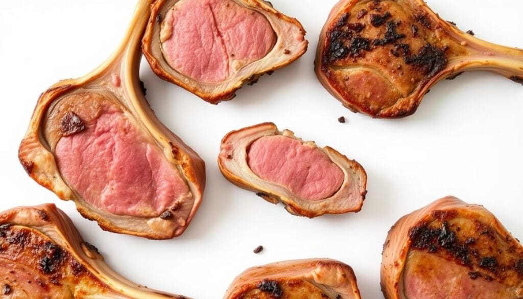Perfectly Cooked Baked Lamb Chops Doneness Levels