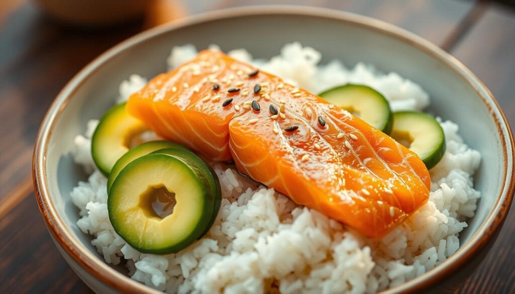 Salmon Rice Bowl Assembly