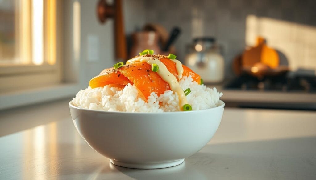 Salmon Rice Bowl Preparation