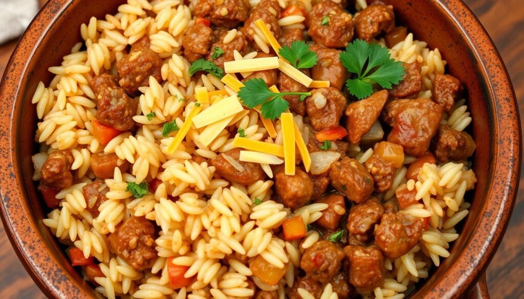 Southern Ground Beef and Rice Dish